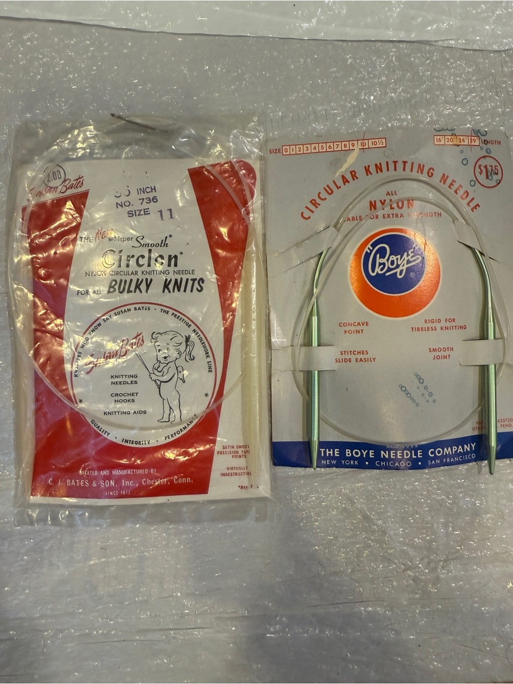 Vintage Circular Knitting Needles for Bulky Knits Susan Bates 30 inch